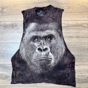 Upcycled Smithsonian Gorilla Graphic Muscle Tank — Size Medium